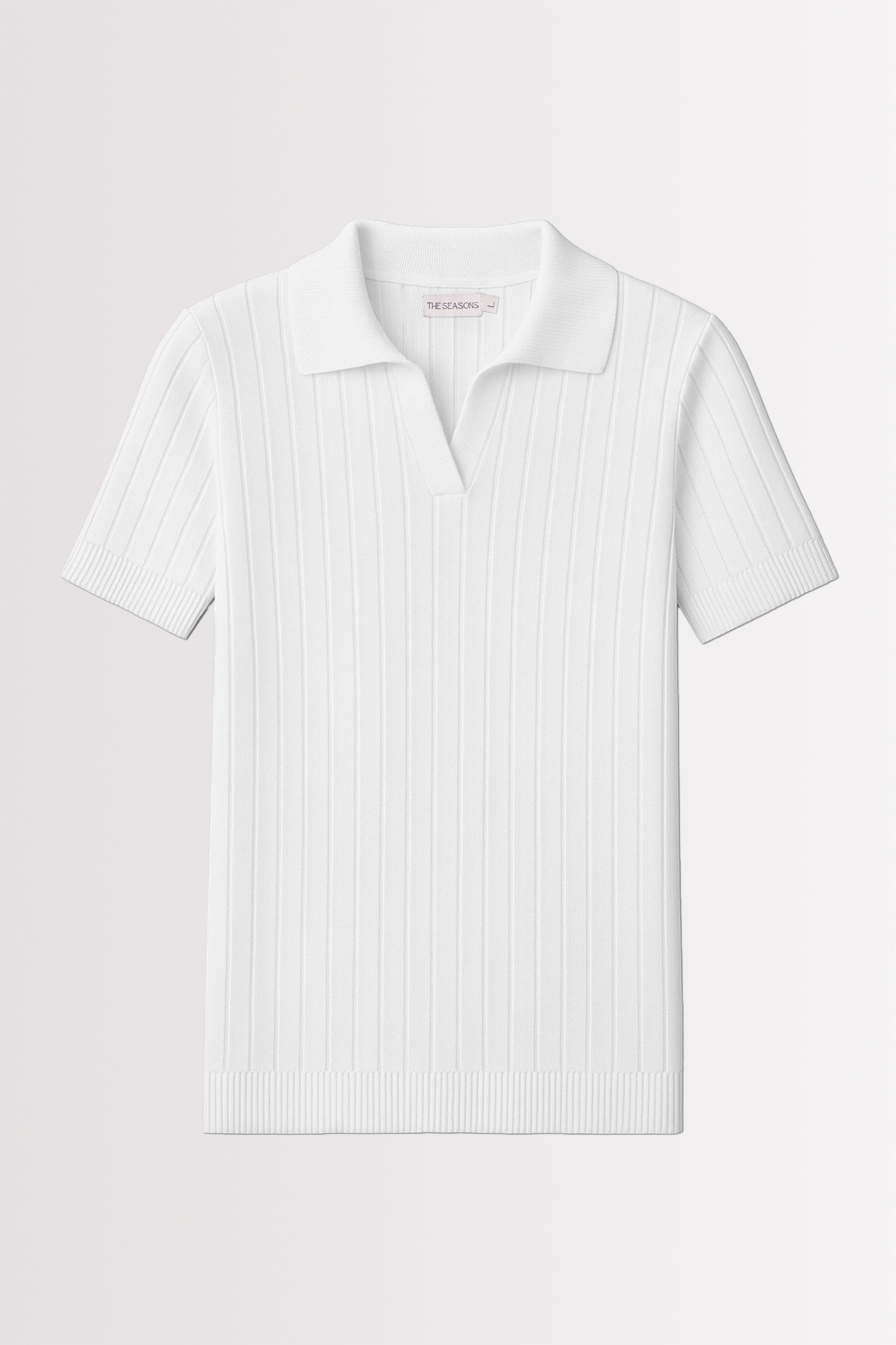 Ivory Polo front mockup for men from The Seasons